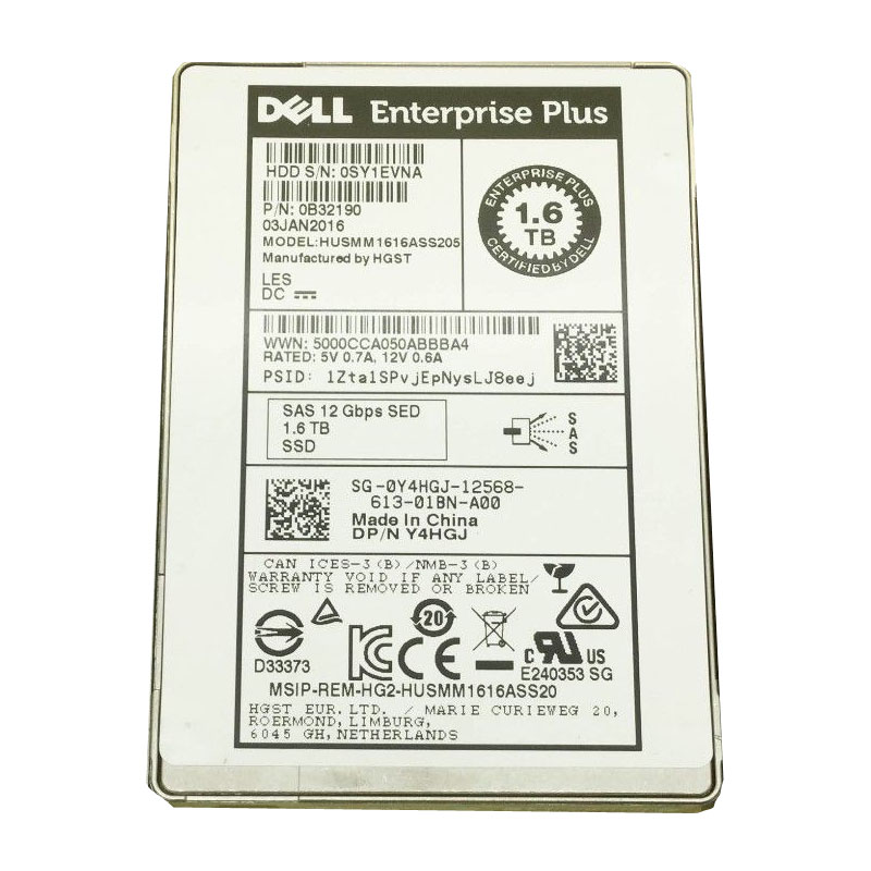 Dell - 1.6TB SAS 12Gbps 2.5" Hard Drive - Y4HGJ