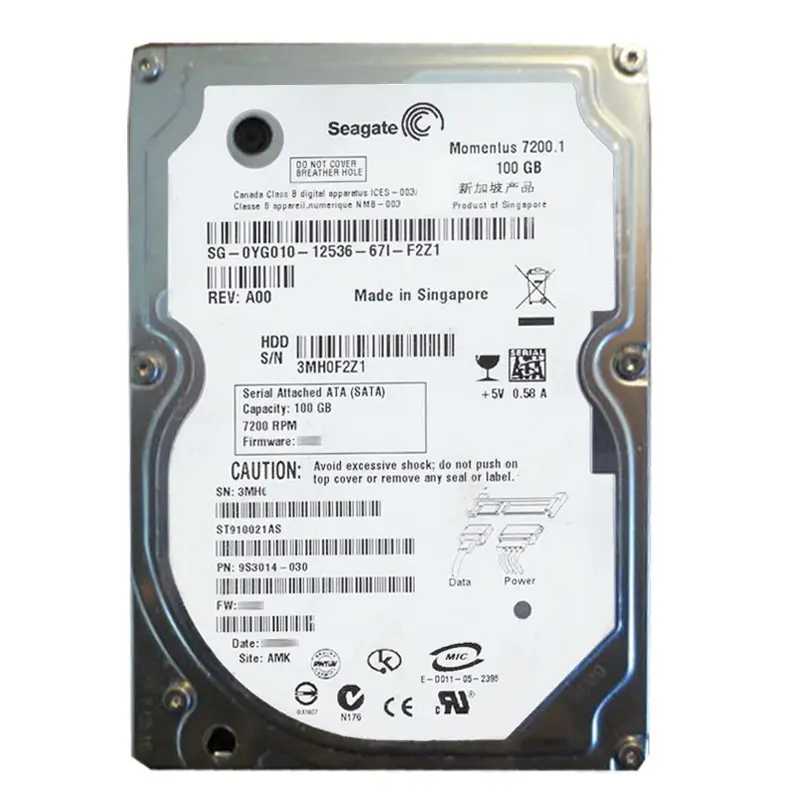 YG010.jpg Dell - 100GB 7.2K SATA 2.5" 8MB Cache Hard Drive - YG010 - Image 1