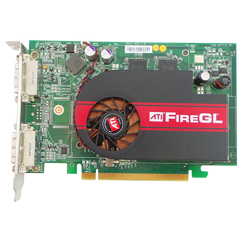 YG666.jpg Dell - 128MB PCI-E x16 DVI ATI FireGL V3400 Video Card - YG666 - Image 1