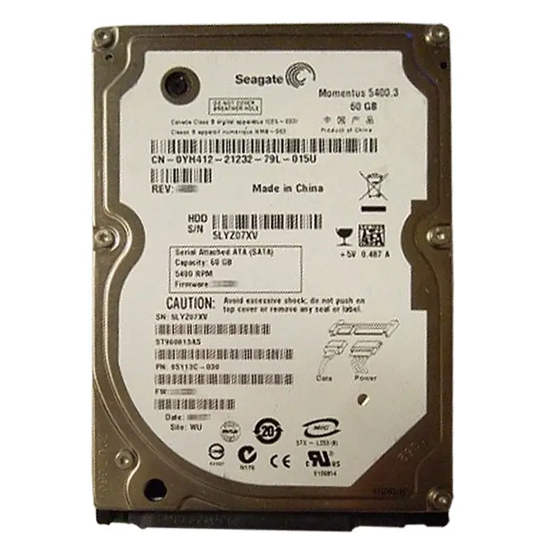 YH412.jpg Dell - 60GB 5.4K SATA 2.5" 8MB Cache Hard Drive - YH412 - Image 1