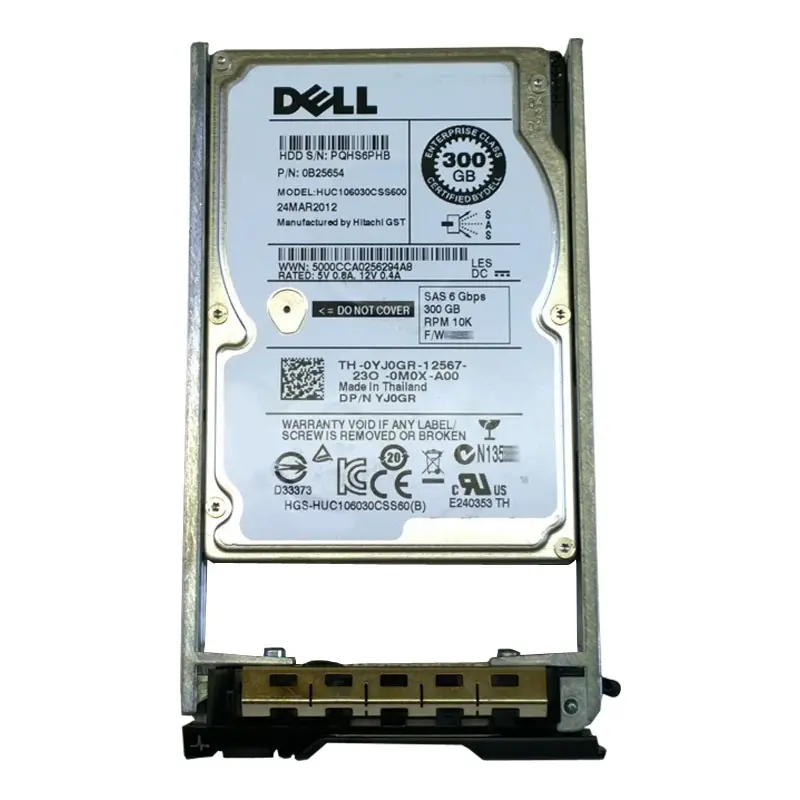 YJ0GR.jpg Dell - 300GB 10K SAS 6.0Gbps 2.5" 64MB Cache Hard Drive - YJ0GR - Image 1