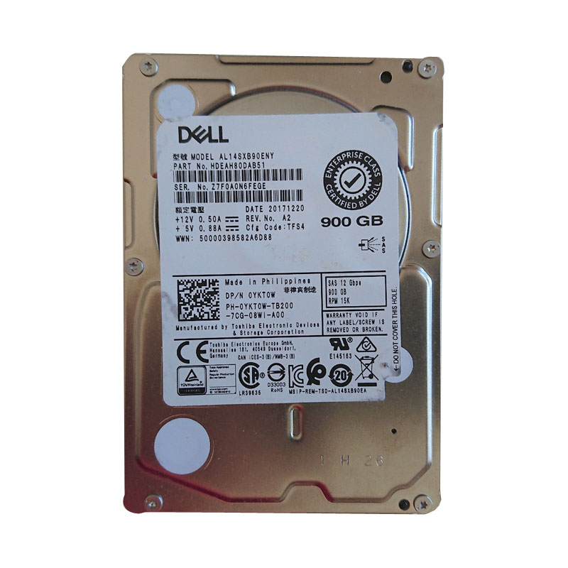 Dell - 900GB 15K SAS 2.5" Hard Drive - YKT0W