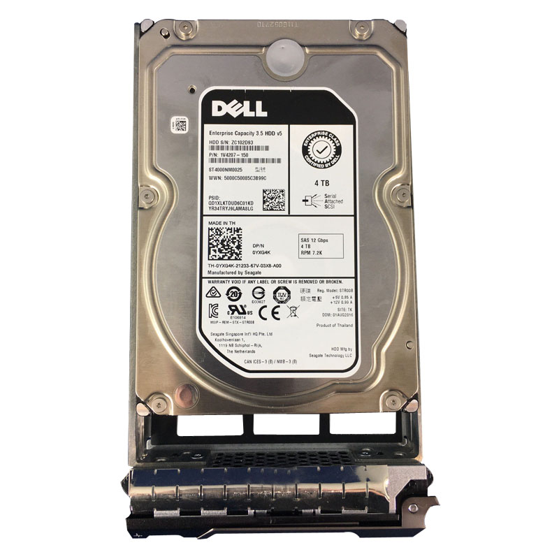 Dell - 4TB 7.2K SAS 12.0Gbps 3.5" 128MB Cache Hard Drive - YXG4K