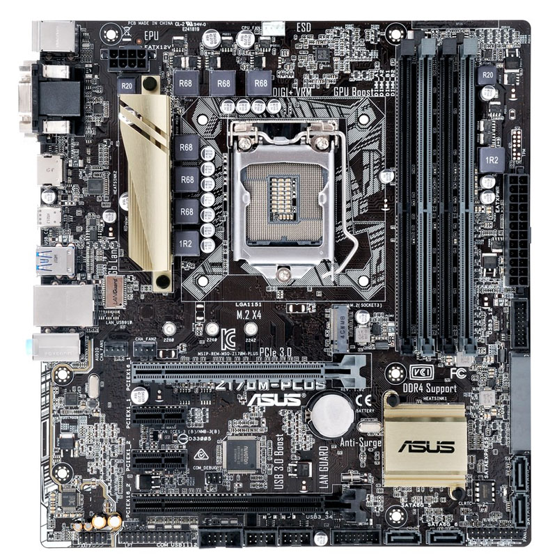 Asus - mATX Server Motherboard Only - Z170M