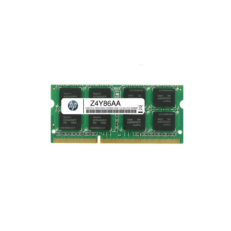 Z4Y86AA.jpg HP - 16GB DDR4 PC4-19200 Non-ECC Unbuffered 260-Pins Memory - Z4Y86AA - Image 1