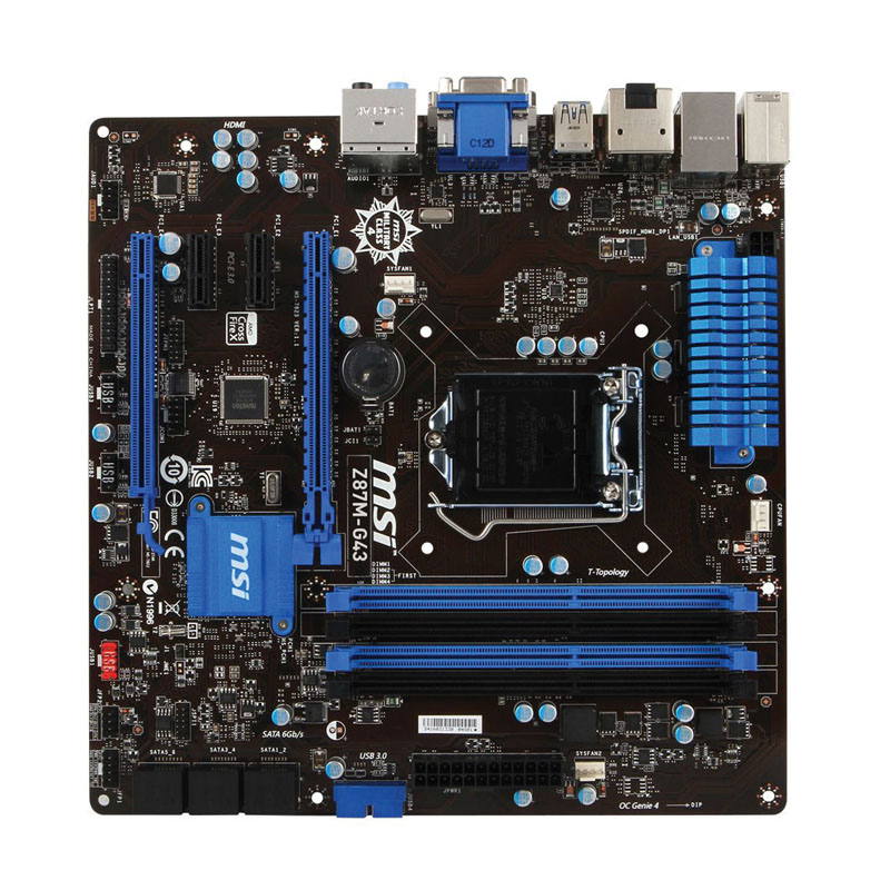 Z87M-G43.jpg MSI - Desktop Motherboard Only - Z87M-G43 - Image 1