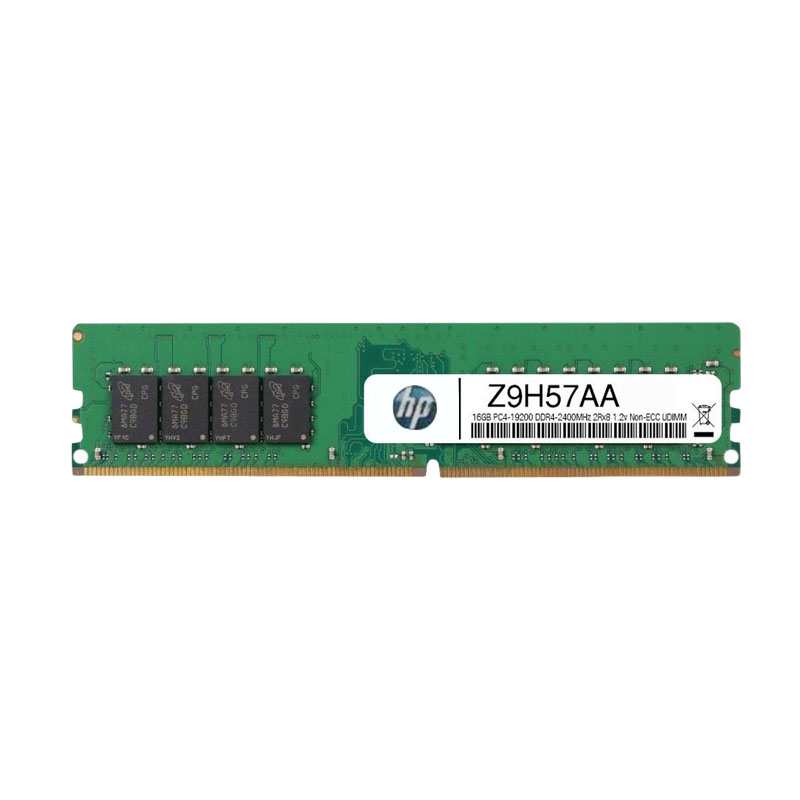Z9H57AA.jpg HP - 16GB DDR4 PC4-19200 Non-ECC Unbuffered 288-Pins Memory - Z9H57AA - Image 1