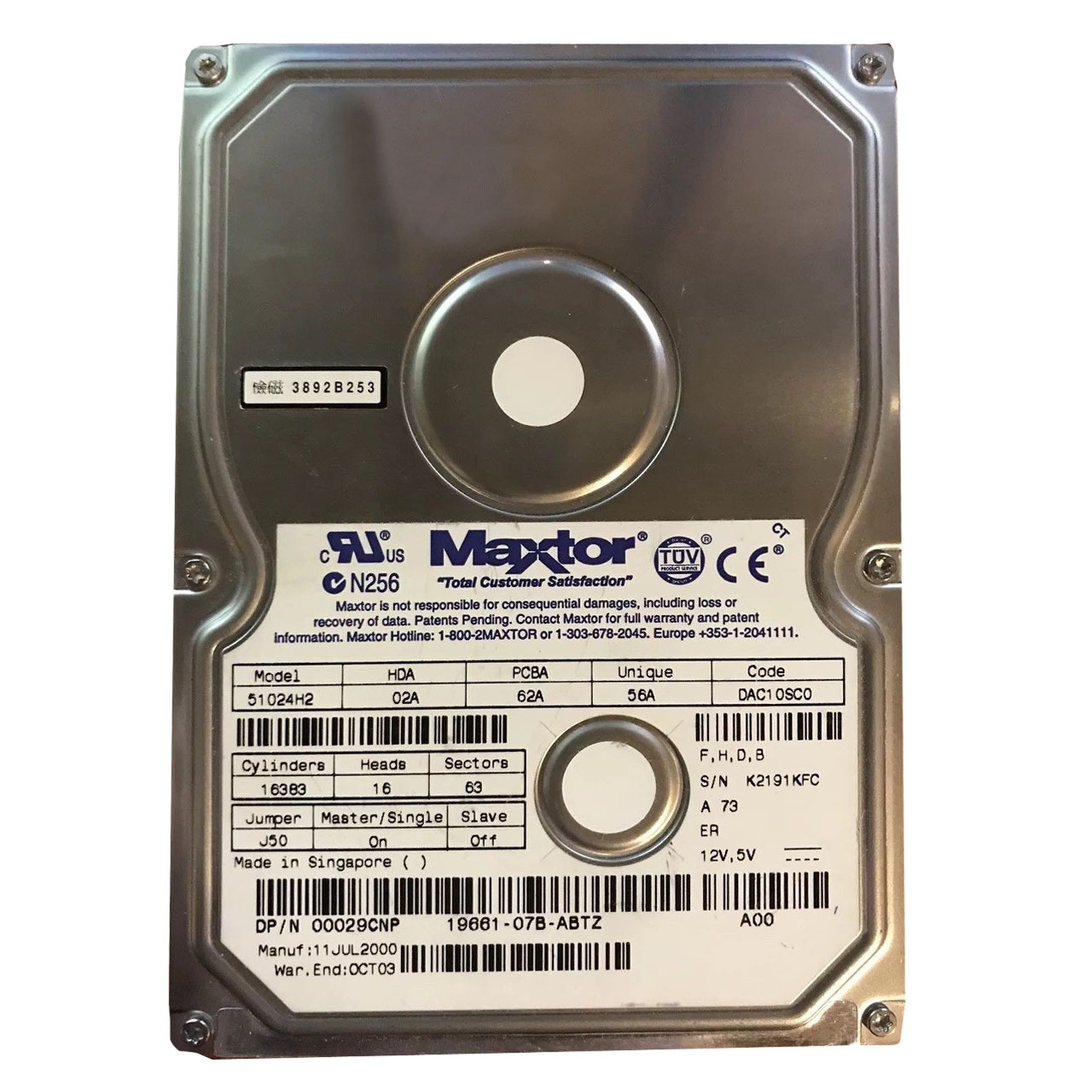 Dell 00029CNP - 10GB 7200RPM 3.5Inch IDE Hard Drive