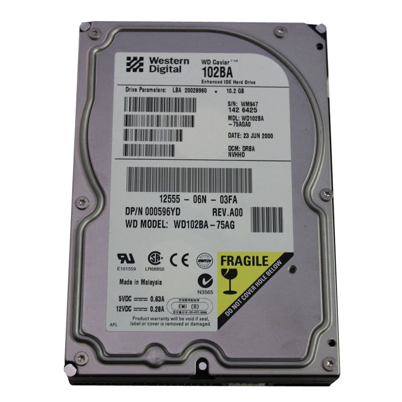 Dell 000596YD - 10GB 3.5Inch 7200RPM IDE Hard Drive