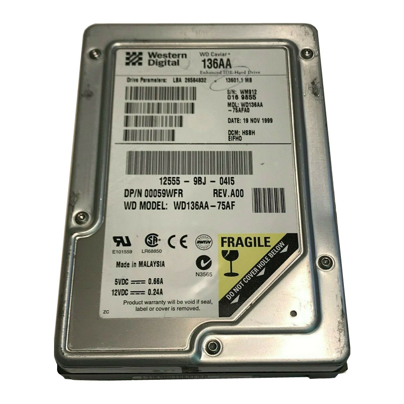 Dell 00059WFR - 13.6GB IDE 3.5" Hard Drive