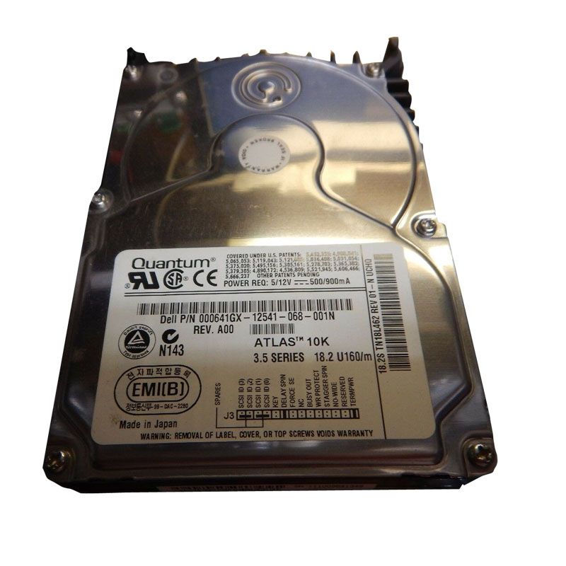 Dell 000641GX - 18.2GB 10K Ultra-160 SCSI 3.5" Hard Drive