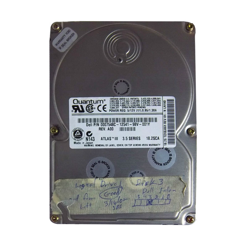 Dell 0007548C - 18.2GB 3.5Inch SCSI-3 Hard Drive