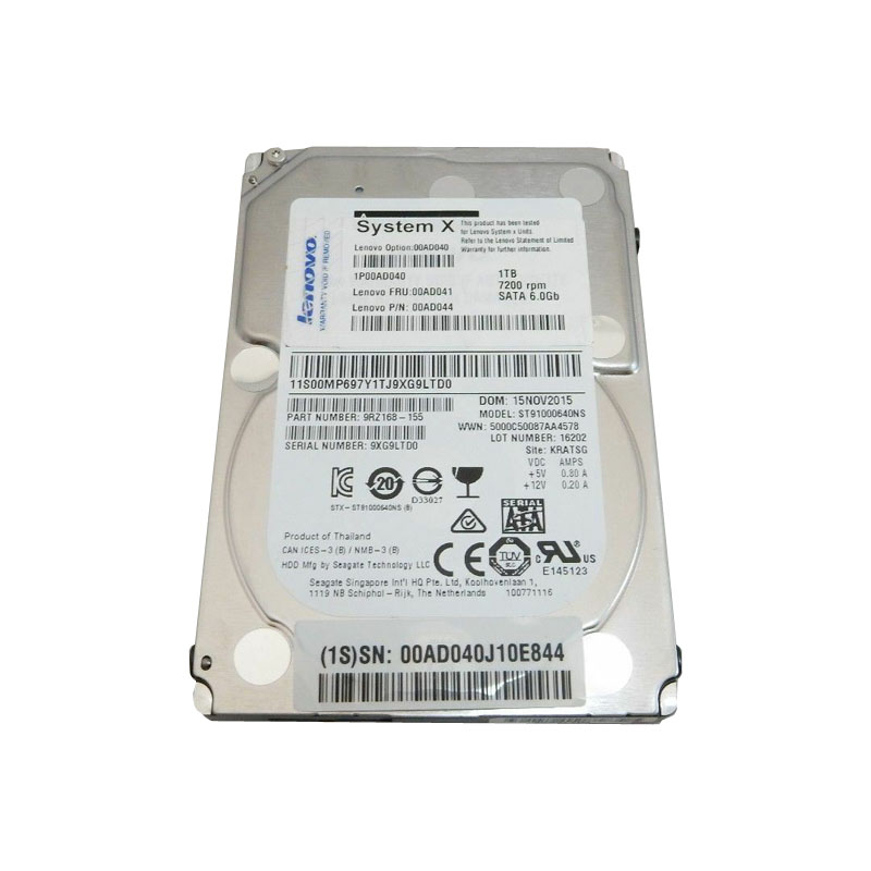 Lenovo 00AD040 - 1TB 7.2K SATA 2.5" Hard Drive