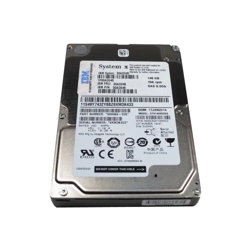 00AD046.jpg 00AD046 IBM - 146GB 15K SAS 6.0Gbps 2.5" Hard Drive - Image 1