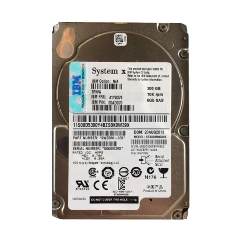 00AD070.jpg 00AD070 IBM - 300GB 10K SAS 6.0Gbps 2.5" Hard Drive - Image 1