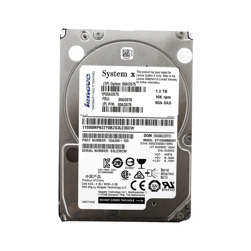 00AD076.jpg 00AD076 IBM - 1.2TB 10K SAS 2.5" Hard Drive - Image 1