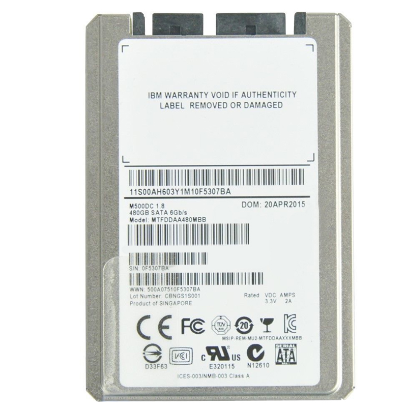 IBM 00AH603 - 480GB SATA 6.0Gbps 1.8" SSD