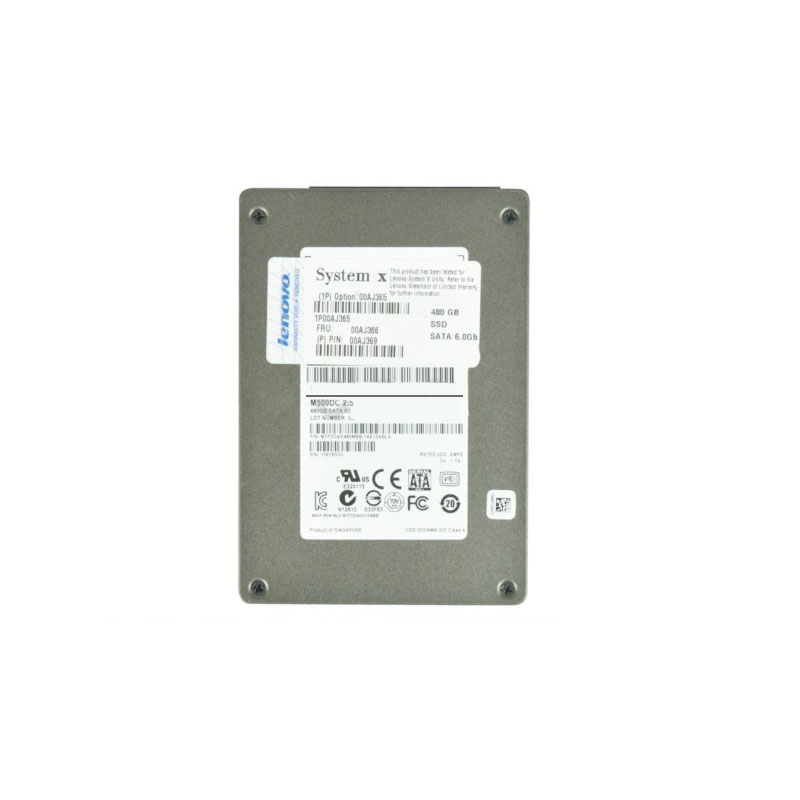 00AJ010.jpg 00AJ010 IBM - 480GB SATA 6.0Gbps 2.5" Hard Drive - Image 1
