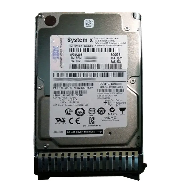 00AJ081.jpg IBM 00AJ081 - 300GB 15K SAS 6.0Gbps 2.5" Hard Drive - Image 1