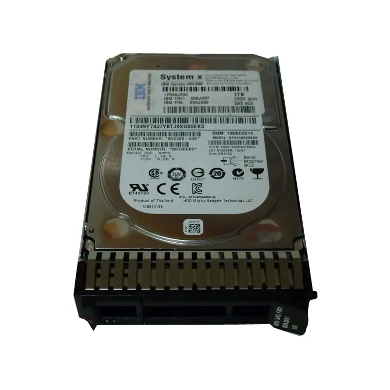 00AJ090.jpg 00AJ090 IBM - 1TB 7.2K SAS 2.5" Hard Drive - Image 1