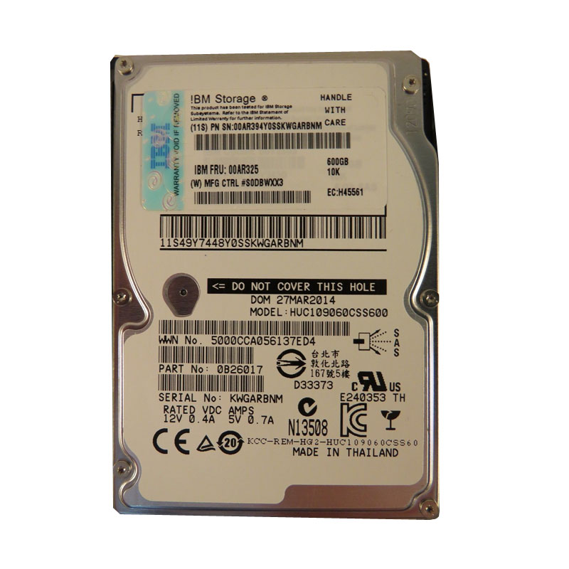 IBM 00AR325 - 600GB 10 SAS 2.5" Hard Drive