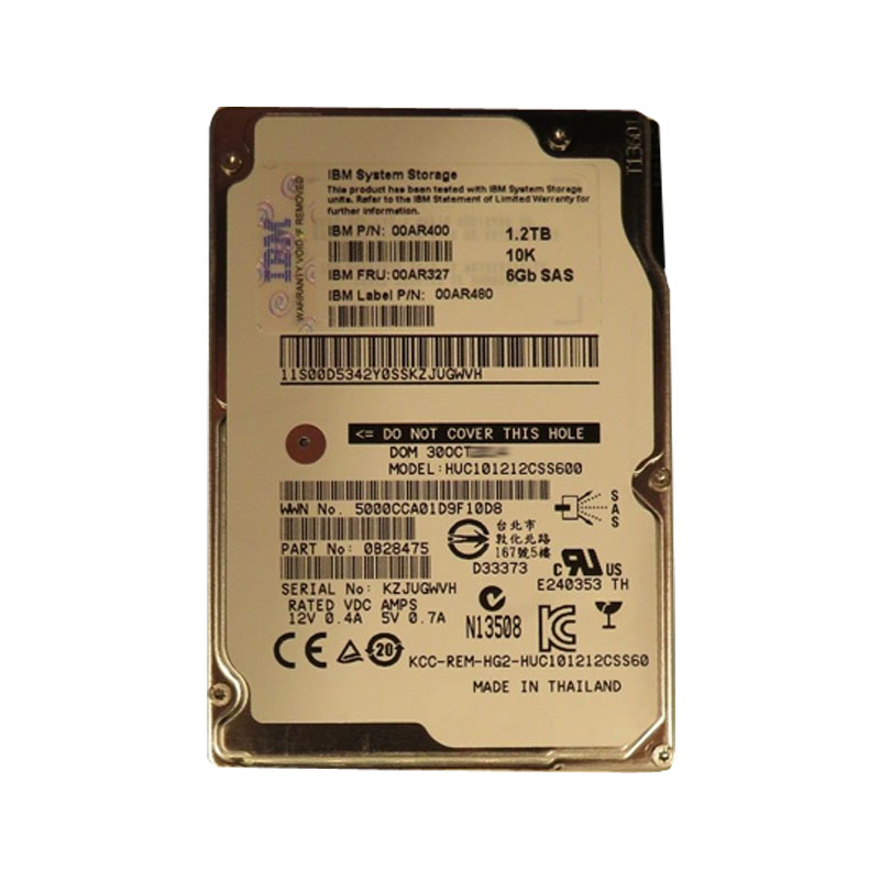 00AR327.jpg 00AR327 IBM - 1.2TB 10K SAS 2.5" Hard Drive - Image 1