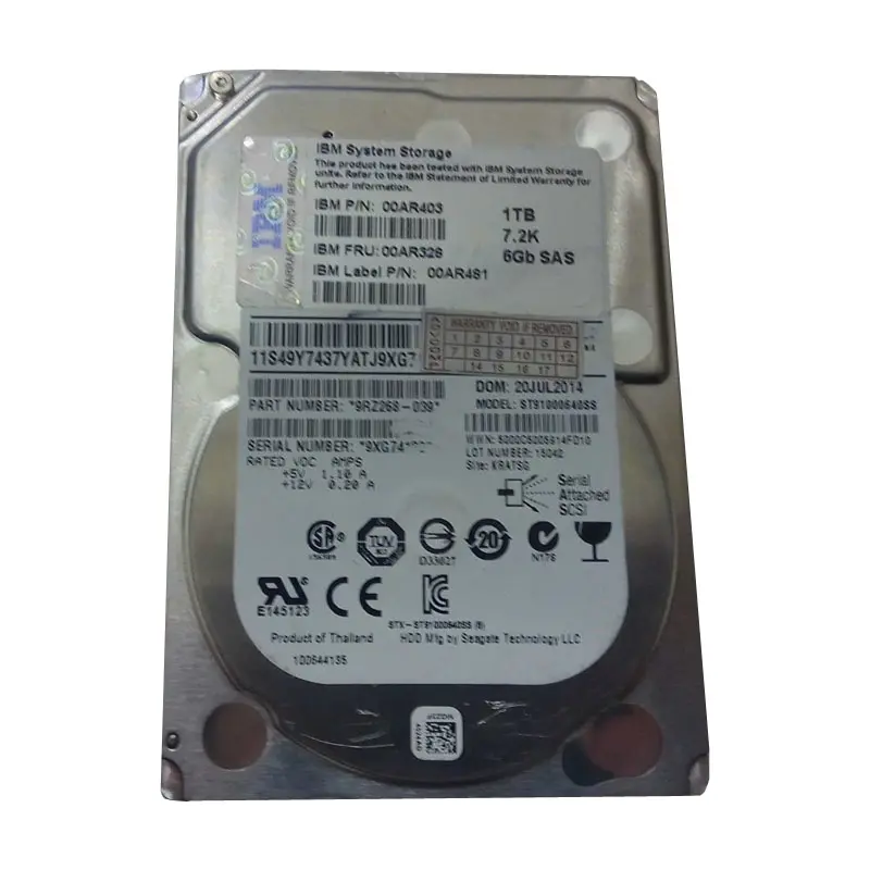 00AR403.jpg 00AR403 IBM - 1TB 10K SAS 6.0Gbps 2.5" Hard Drive - Image 1