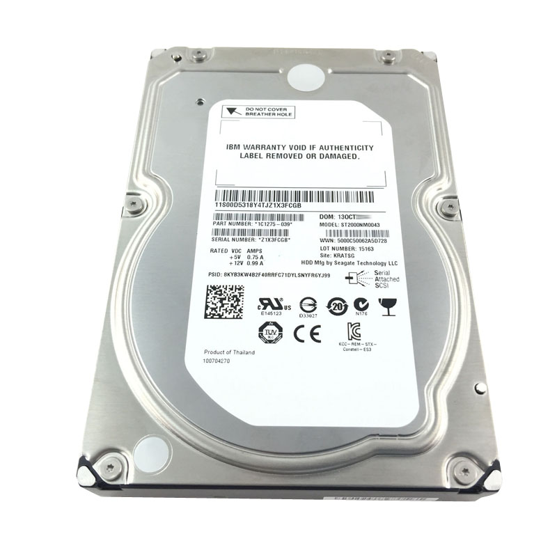 00D5318.jpg 00D5318 IBM - 2TB 7.2K SAS 3.5" Hard Drive - Image 1
