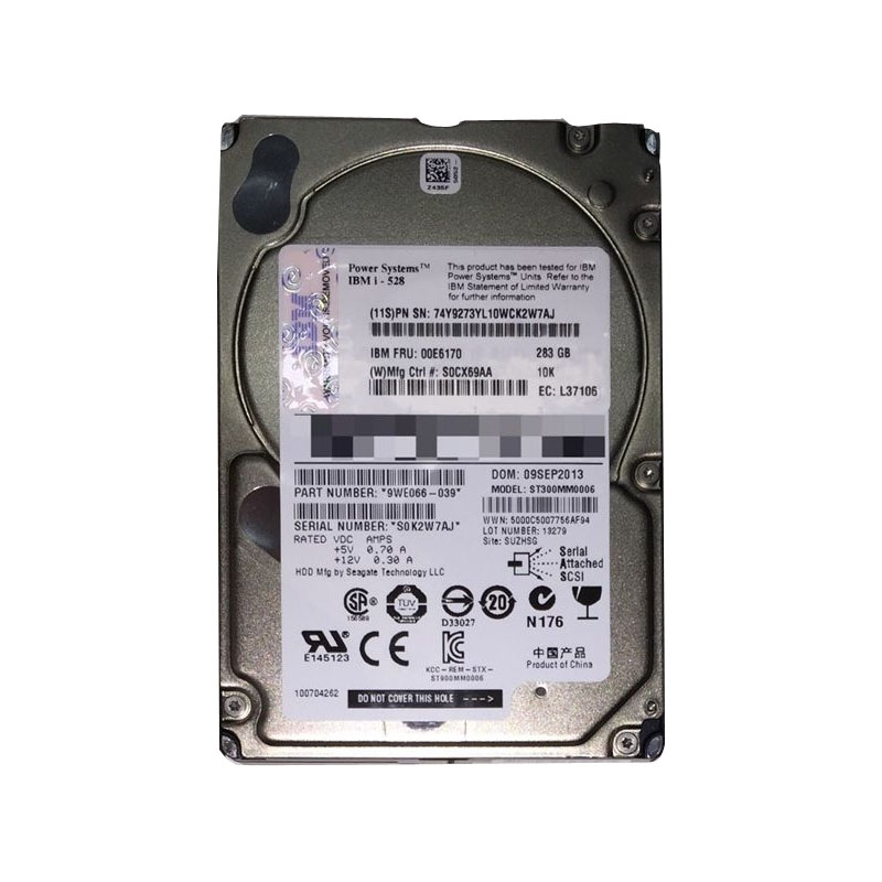 00E6170 IBM - 283GB 10K SAS 2.5" Hard Drive