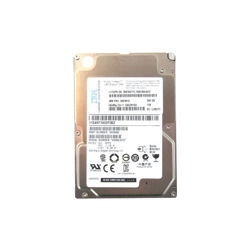 00E9912.jpg 00E9912 IBM - 300GB 15K SAS Hard Drive - Image 1