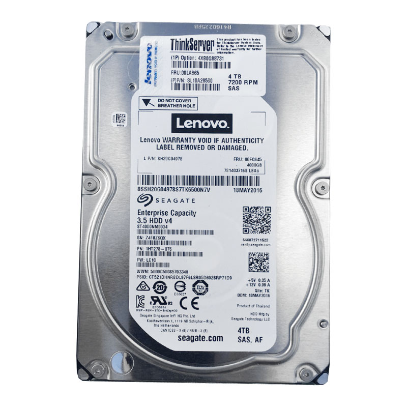 00FC645.jpg 00FC645 IBM - 4TB 7.2K SAS 3.5" Hard Drive - Image 1