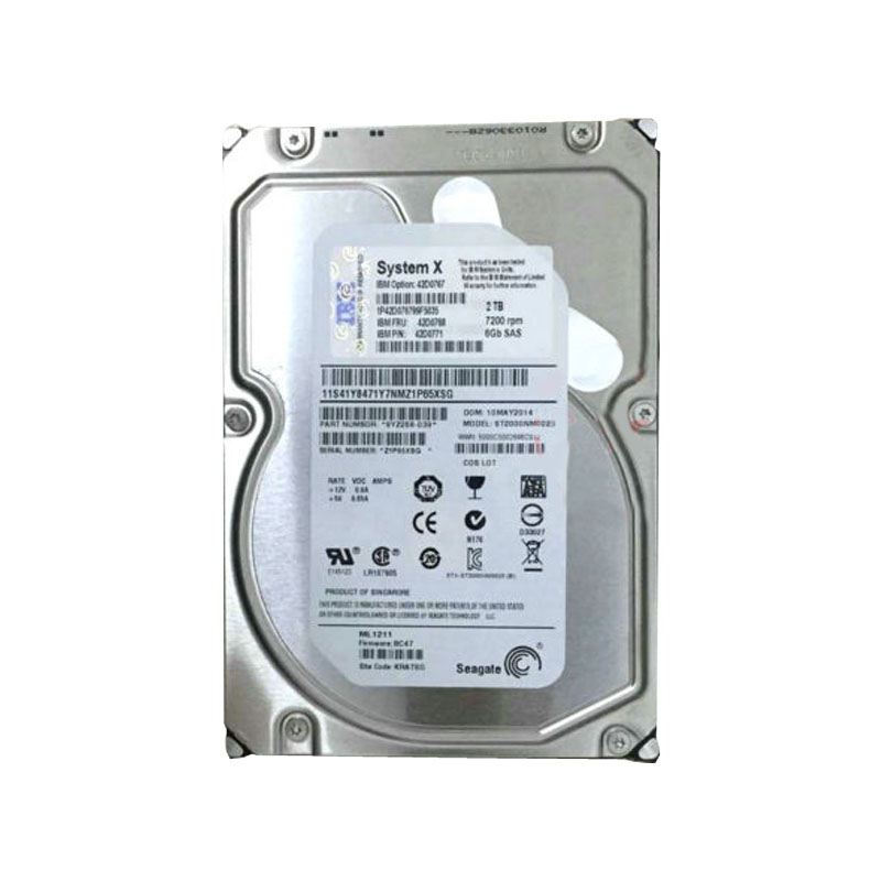 00FN238.jpg 00FN238 IBM - 2TB 7.2K SAS 3.5" Hard Drive - Image 1