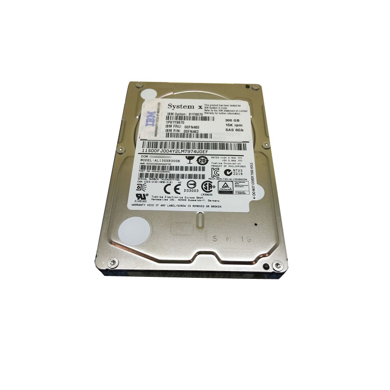 00FN462.jpg 00FN462 IBM - 300GB 15K SAS 2.5" Hard Drive - Image 1