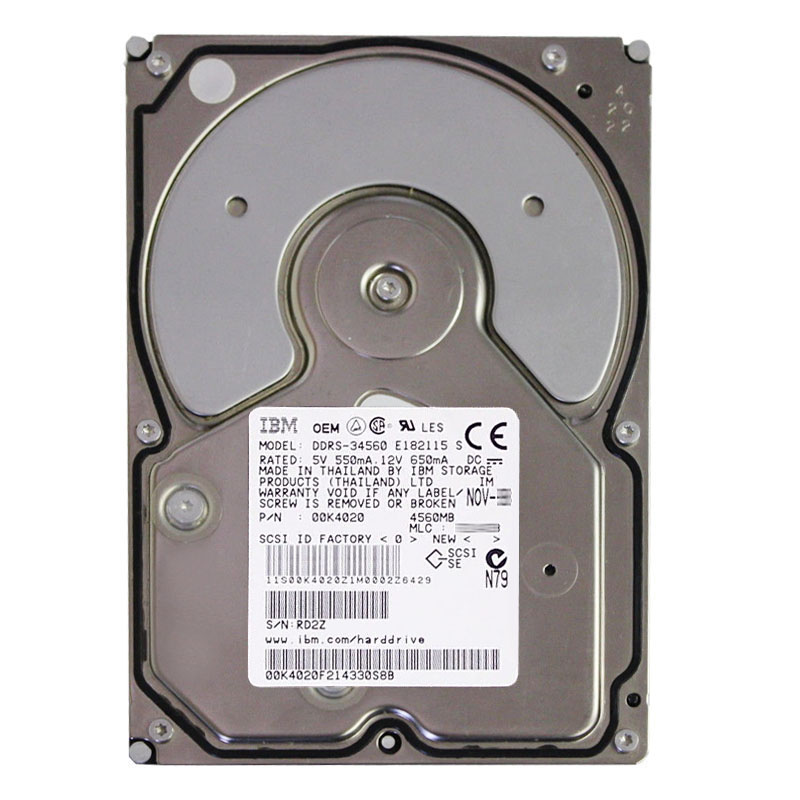 00K4020.jpg IBM 00K4020 - 4.56GB 7.2K SCSI 3.5" Hard Drive - Image 1