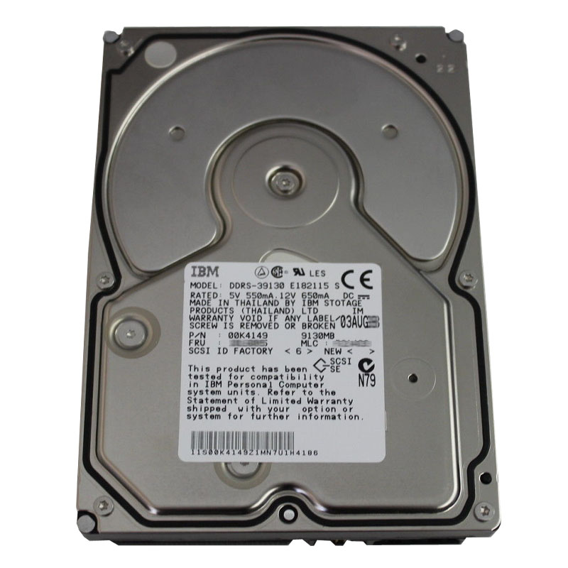 IBM 00K4149 - 9.1GB 7.2K 68-PIN SCSI 3.5" Hard Drive