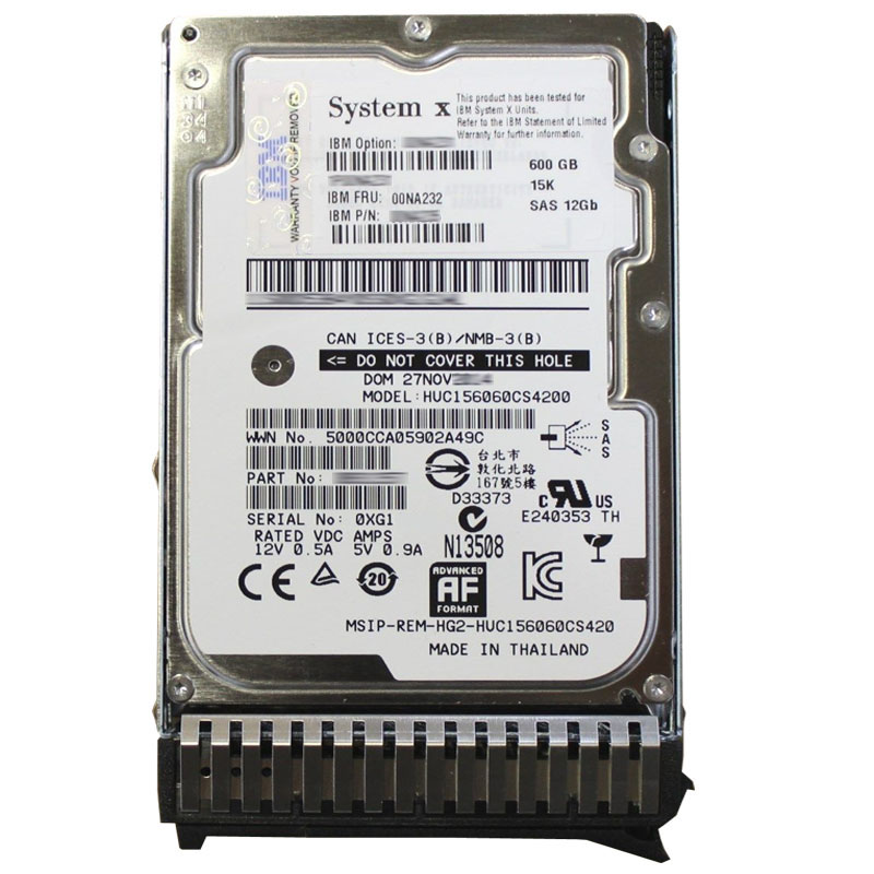 IBM 00NA232 - 600GB 15K SAS 12.0Gbps 2.5" Hard Drive