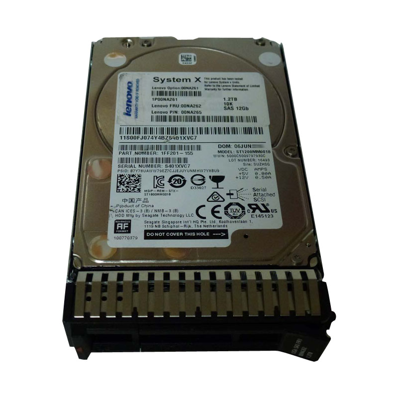 00NA262.jpg 00NA262 IBM - 1.2TB 10K SAS 2.5" Hard Drive - Image 1