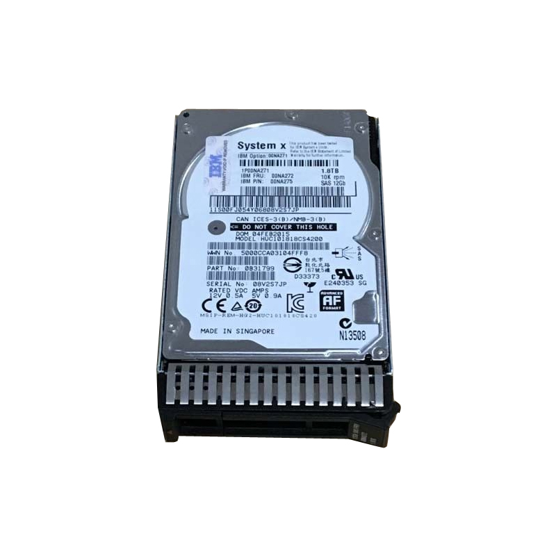 00NA272.jpg 00NA272 IBM - 1.8TB 10K SAS 12Gbps 2.5" Hard Drive - Image 1