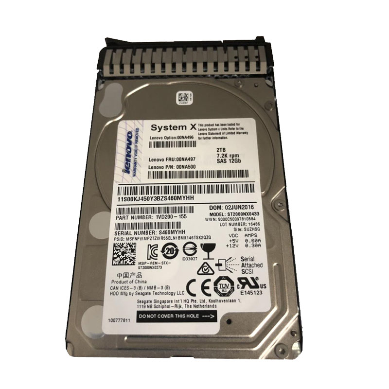 Lenovo 00NA500 - 2TB 7.2K SAS 2.5" Hard Drive