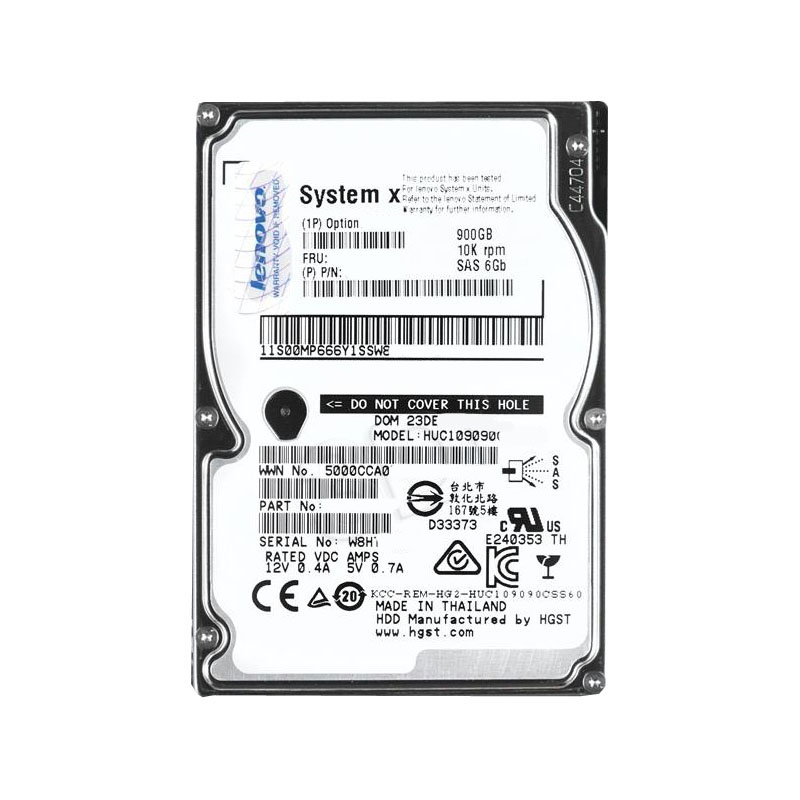 00NA616 IBM - 900GB 10K SAS 6.0Gbps 2.5" Hard Drive
