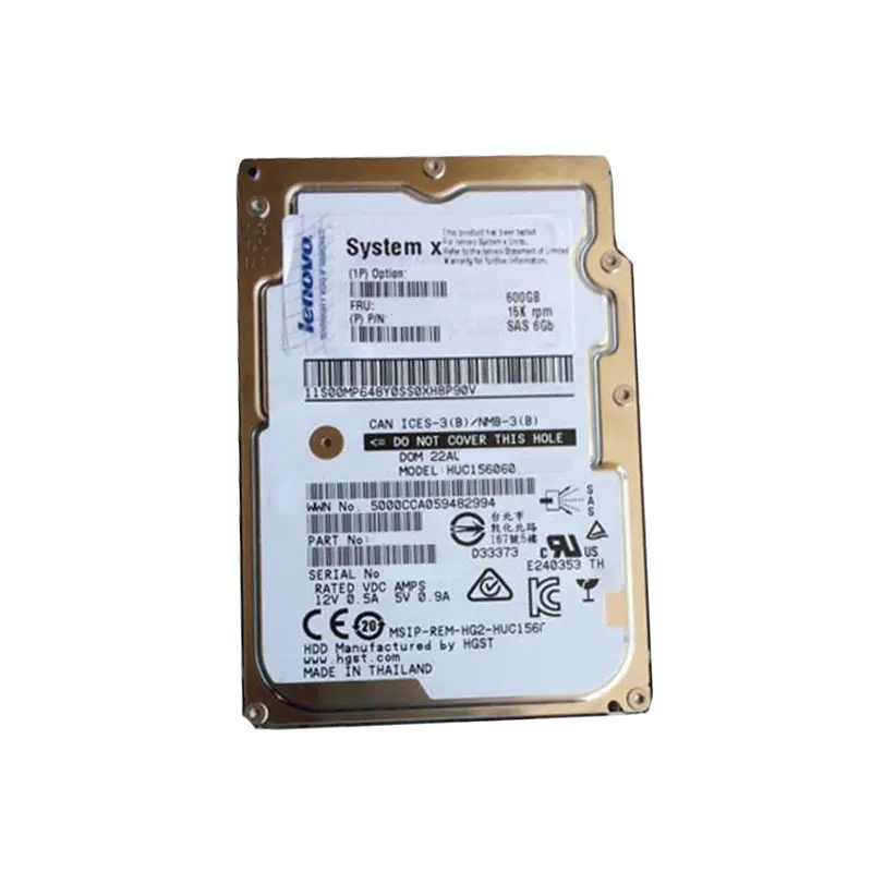 00NA631.jpg 00NA631 IBM - 600GB 15K SAS 6.0Gbps 2.5" Hard Drive - Image 1