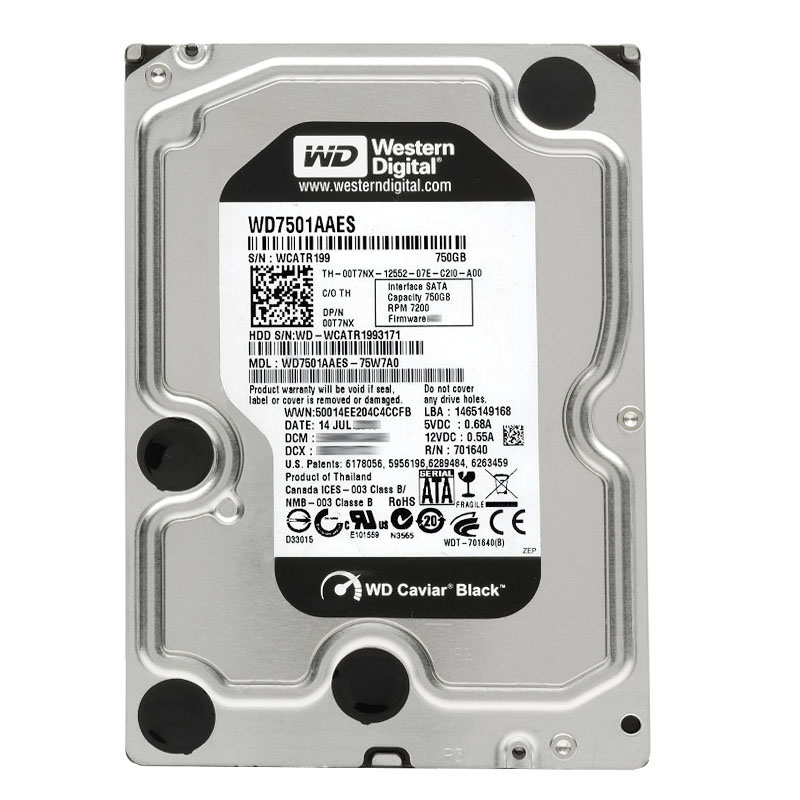 Dell 00T7NX - 750GB 7.2K SATA 3.5" Hard Drive