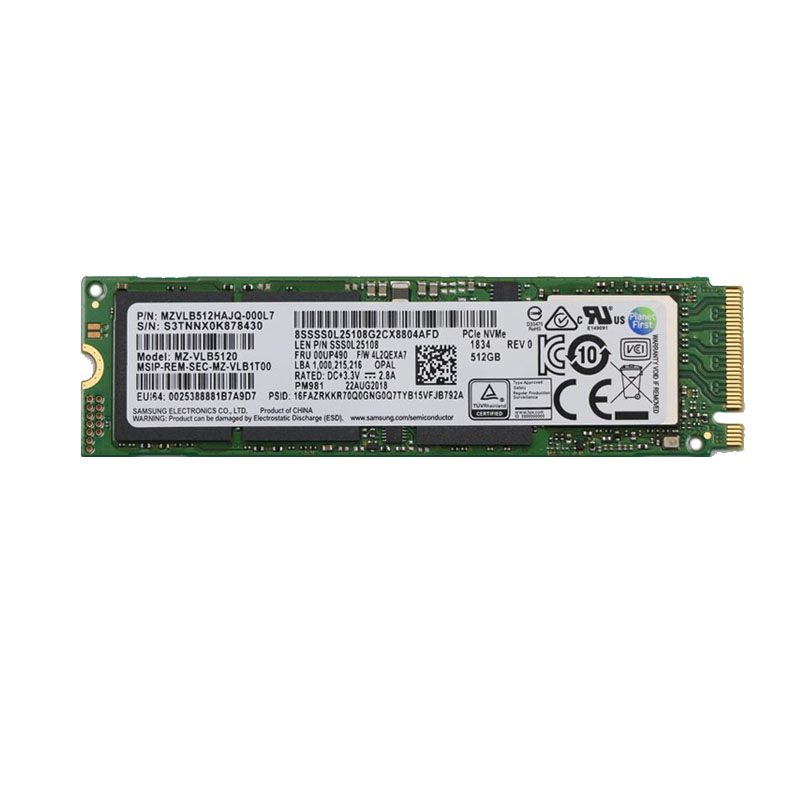 Lenovo 00UP490 - 512GB PCIe NVMe SSD