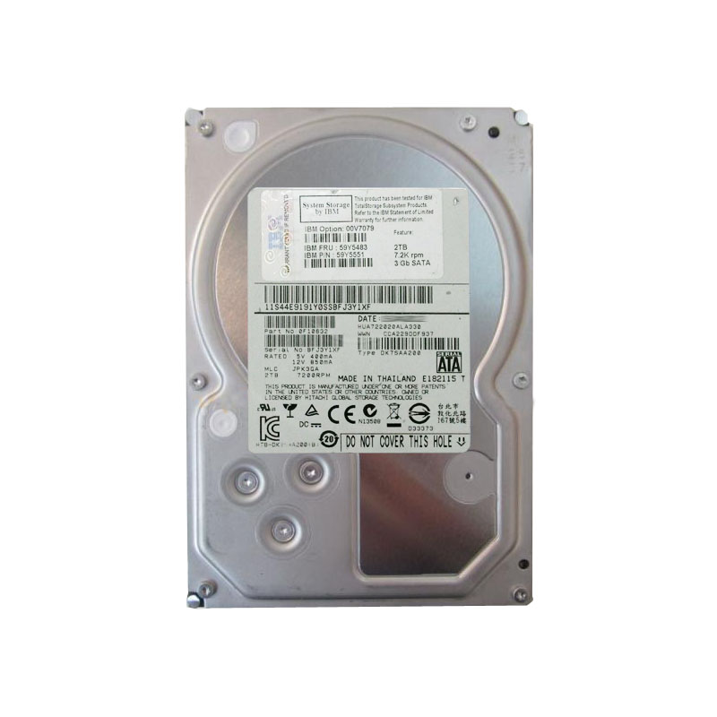 00V7079.jpg 00V7079 IBM - 2TB 7.2K SATA 3.5" Hard Drive - Image 1