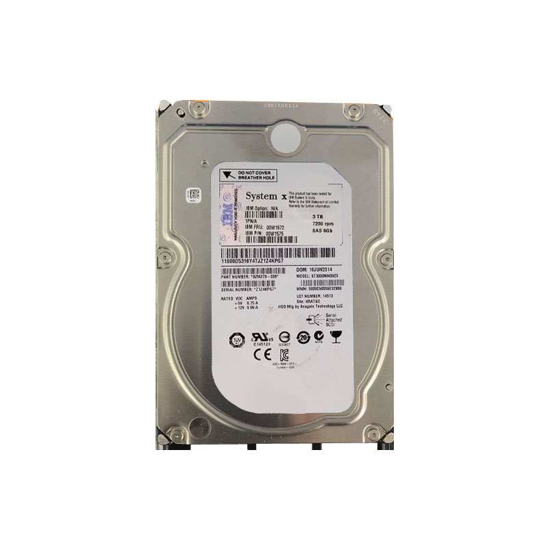 00W1575 IBM - 3TB 7.2K SAS 3.5" Hard Drive