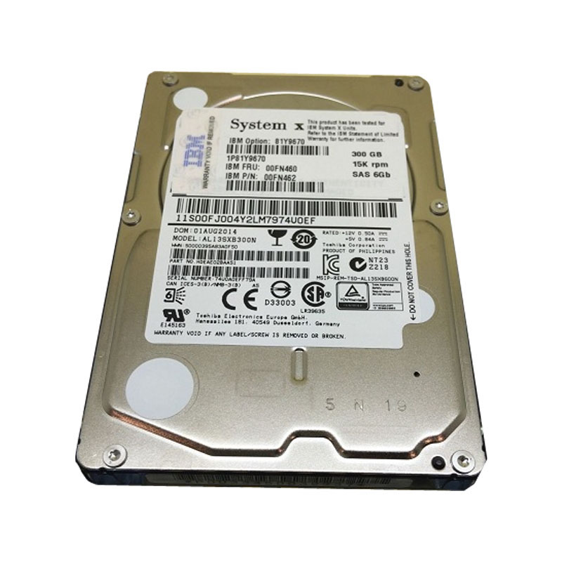 00WG675.jpg 00WG675 IBM - 300GB 15K SAS 2.5" Hard Drive - Image 1