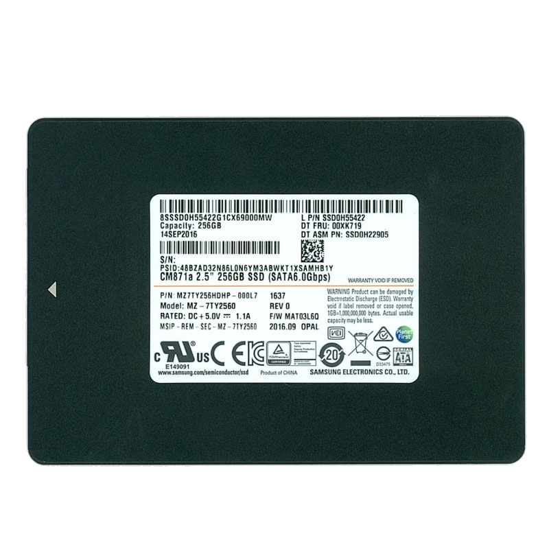 Lenovo 00XK719 - 256GB SATA 2.5" SSD