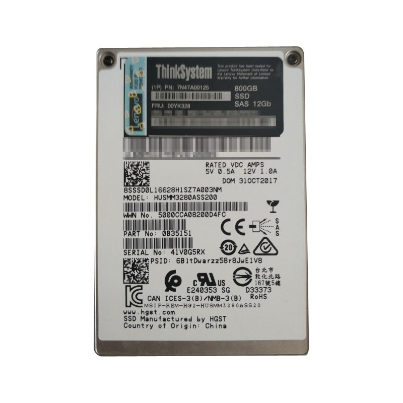 Lenovo 00YK328 - 800GB SAS SSD