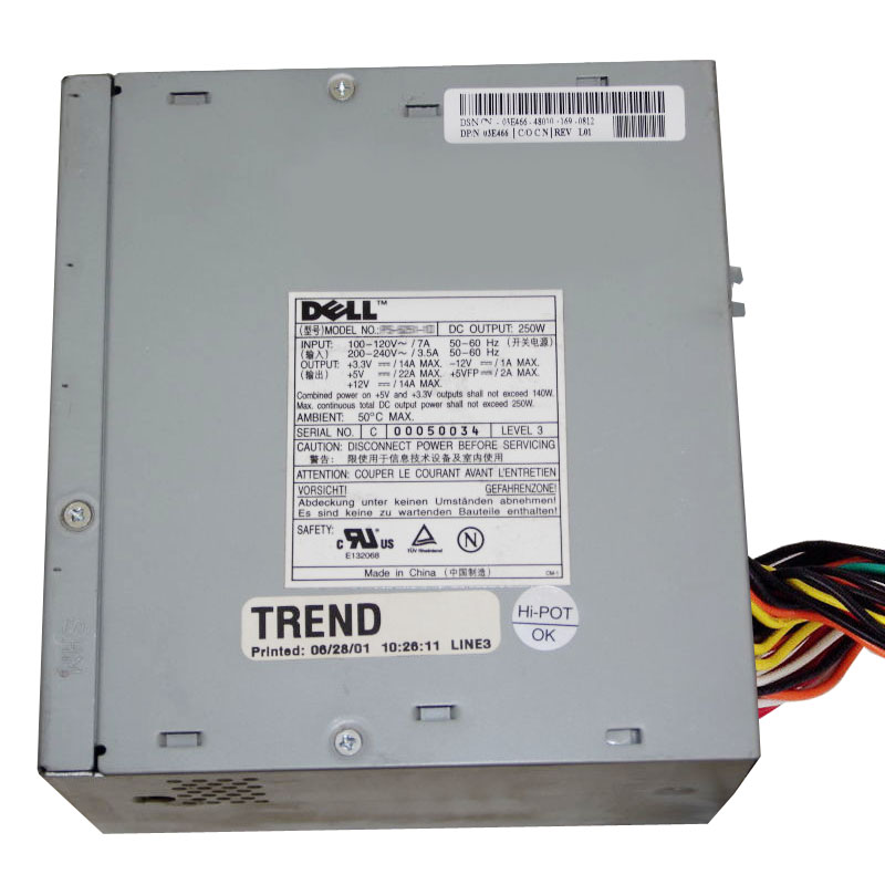 Dell 03E466 - 250W Power Supply For OptiPlex GX400