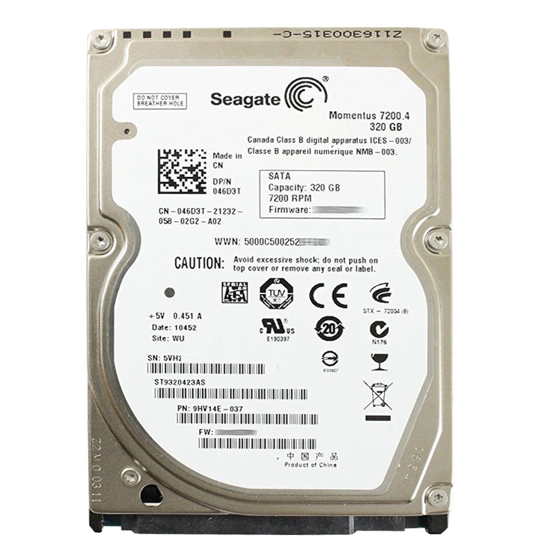 Dell 046D3T - 320GB 7.2K SATA 2.5" Hard Drive